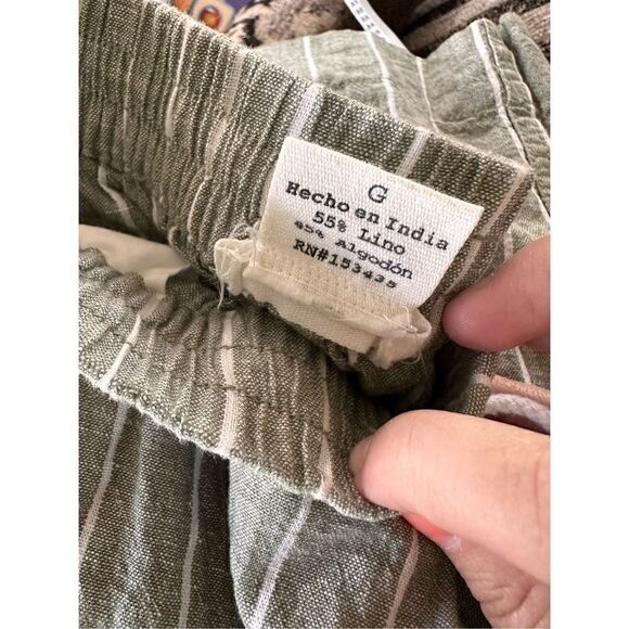 Beach Lunch Lounge Linen Blend Crops - Picture 6 of 6